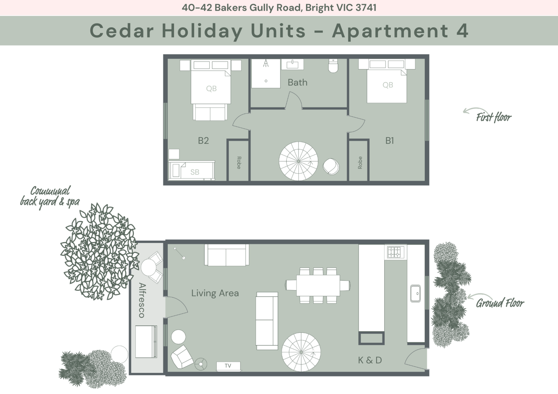 Cedar Apartments Unit 4 Floor Plan