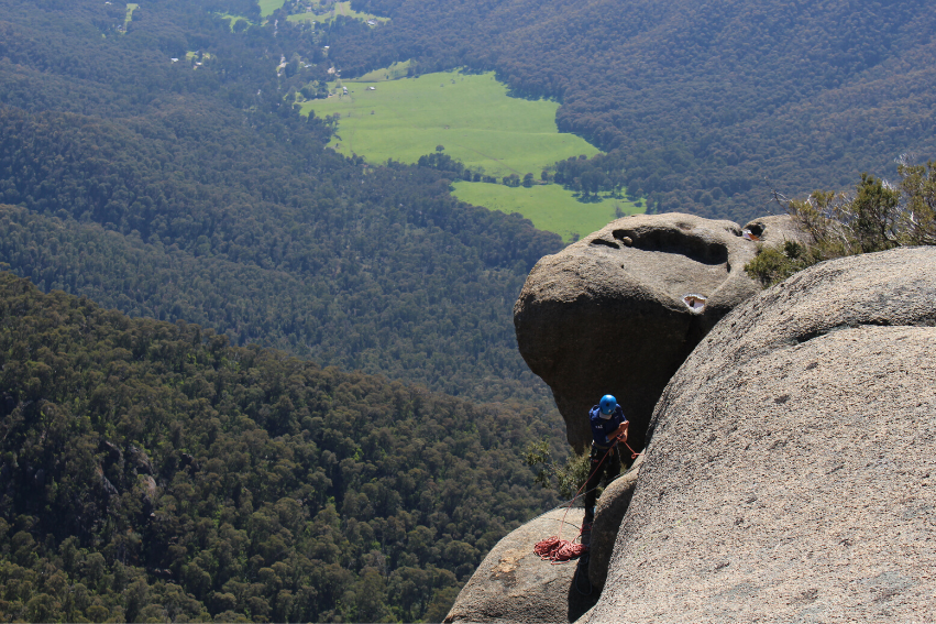 Abseiling with Bright Adventure Company at Mount Buffalo