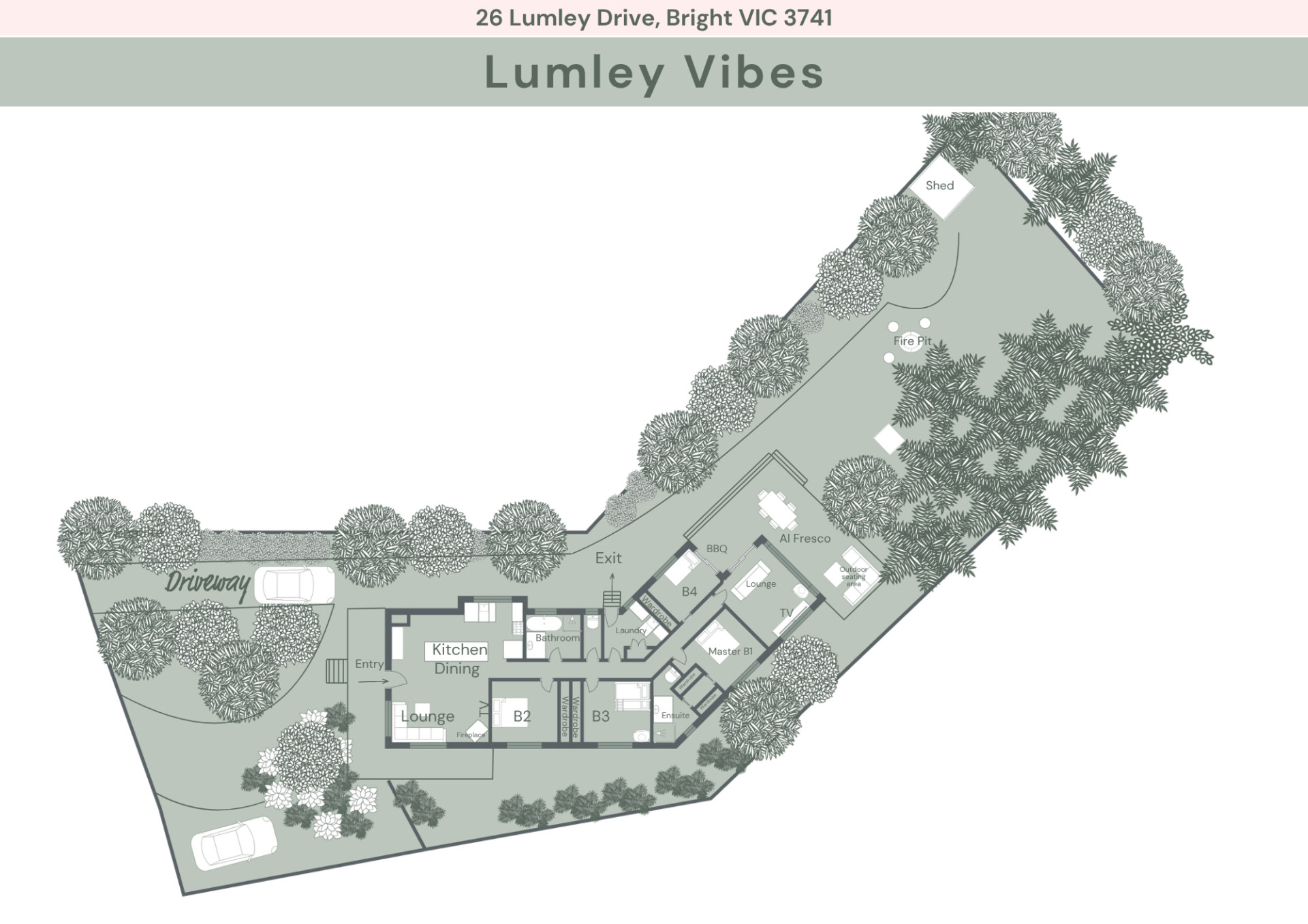 Lumley Vibes Floor Plan Alpine Valley Getaways