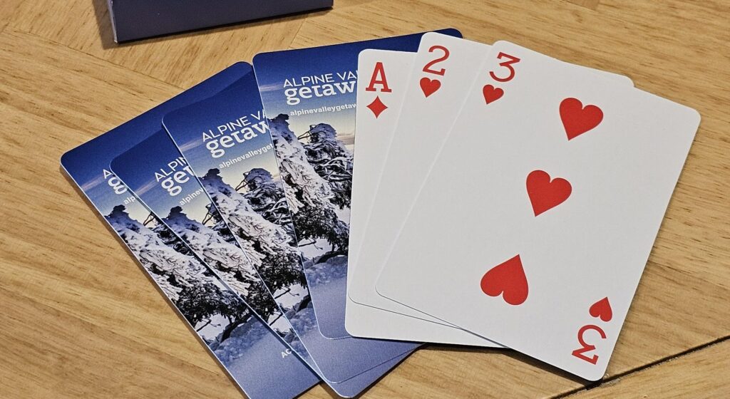Alpine Valley Getaways playing cards